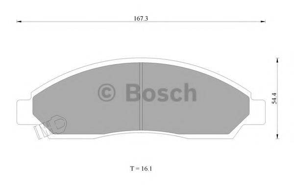 BOSCH 0986AB1416 Комплект гальмівних колодок, дискове гальмо