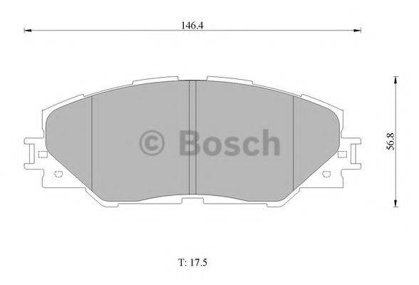 BOSCH 0986AB1422 Комплект гальмівних колодок, дискове гальмо