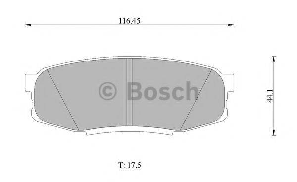 BOSCH 0986AB1494 Комплект гальмівних колодок, дискове гальмо