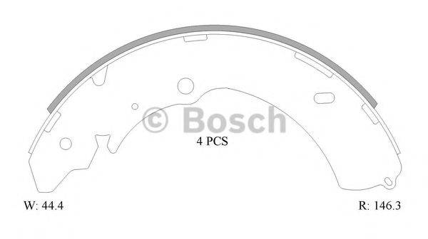 BOSCH 0986AB1587 Комплект гальмівних колодок