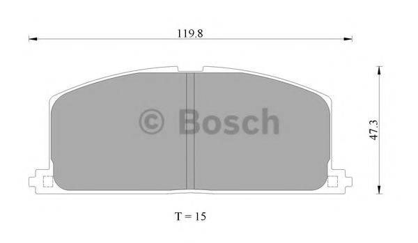 BOSCH 0986AB2001 Комплект гальмівних колодок, дискове гальмо