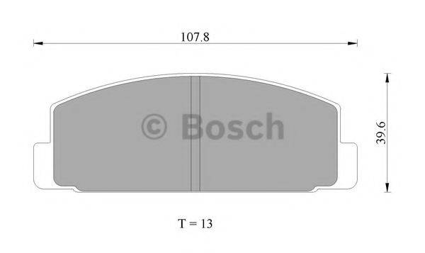 BOSCH 0986AB2009 Комплект гальмівних колодок, дискове гальмо