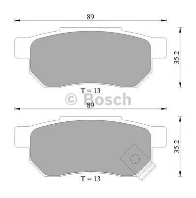 BOSCH 0986AB2033 Комплект гальмівних колодок, дискове гальмо