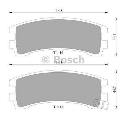 BOSCH 0986AB2034 Комплект гальмівних колодок, дискове гальмо