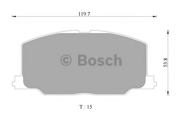 BOSCH 0986AB2056 Комплект гальмівних колодок, дискове гальмо