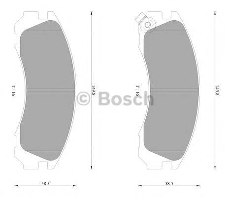 BOSCH 0986AB2065 Комплект гальмівних колодок, дискове гальмо