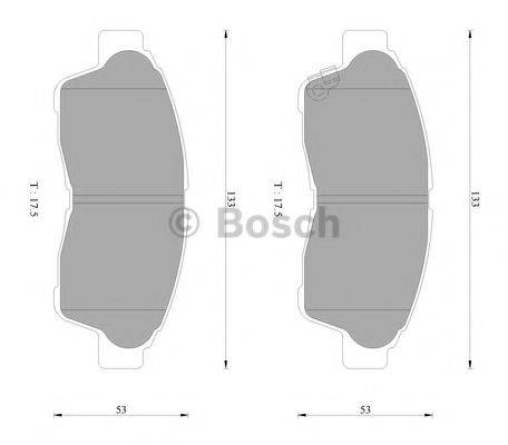 BOSCH 0986AB2242 Комплект гальмівних колодок, дискове гальмо