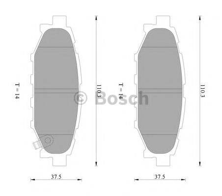 BOSCH 0986AB2263 Комплект гальмівних колодок, дискове гальмо