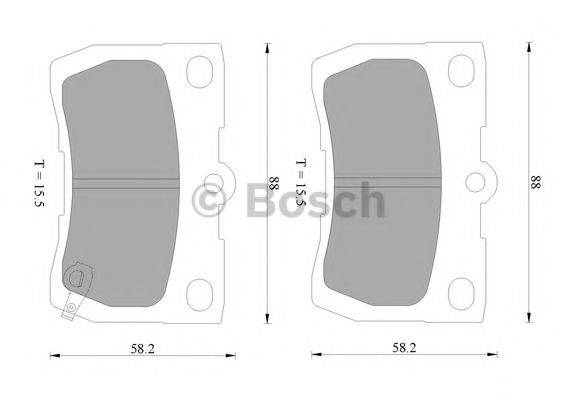 BOSCH 0986AB2265 Комплект гальмівних колодок, дискове гальмо