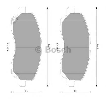 BOSCH 0986AB2285 Комплект гальмівних колодок, дискове гальмо