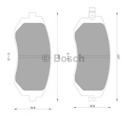 BOSCH 0986AB2288 Комплект гальмівних колодок, дискове гальмо