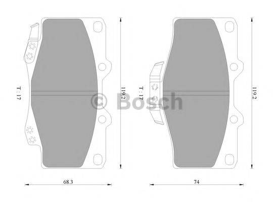 BOSCH 0986AB2321 Комплект гальмівних колодок, дискове гальмо