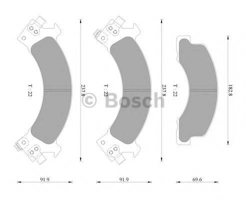 BOSCH 0986AB2341 Комплект гальмівних колодок, дискове гальмо