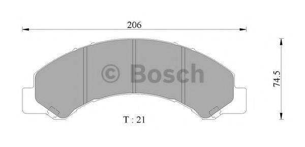 BOSCH 0986AB2356 Комплект гальмівних колодок, дискове гальмо