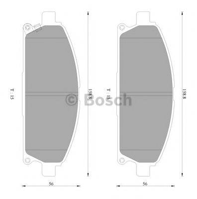 BOSCH 0986AB2364 Комплект гальмівних колодок, дискове гальмо