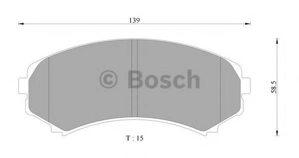 BOSCH 0986AB2378 Комплект гальмівних колодок, дискове гальмо