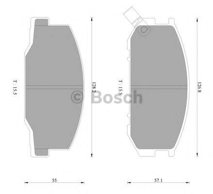 BOSCH 0986AB2471 Комплект гальмівних колодок, дискове гальмо