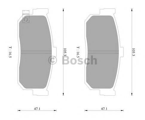 BOSCH 0986AB3084 Комплект гальмівних колодок, дискове гальмо