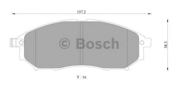 BOSCH 0986AB3098 Комплект гальмівних колодок, дискове гальмо