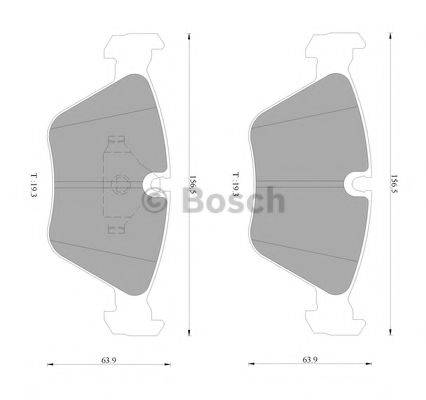 BOSCH 0986AB4429 Комплект гальмівних колодок, дискове гальмо