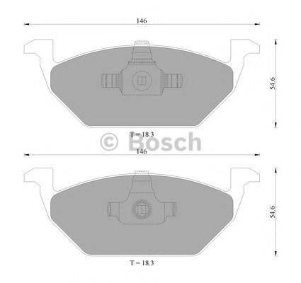 BOSCH 0986AB4467 Комплект гальмівних колодок, дискове гальмо