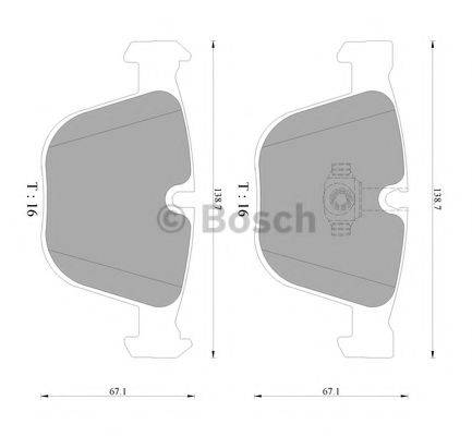 BOSCH 0986AB4571 Комплект гальмівних колодок, дискове гальмо