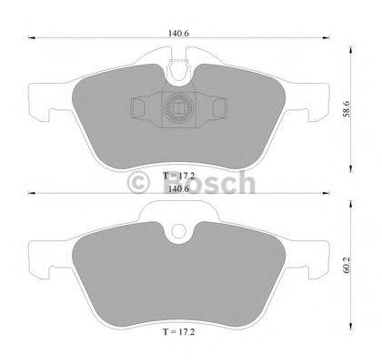 BOSCH 0986AB4572 Комплект гальмівних колодок, дискове гальмо