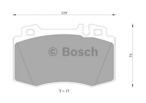 BOSCH 0986AB4987 Комплект гальмівних колодок, дискове гальмо