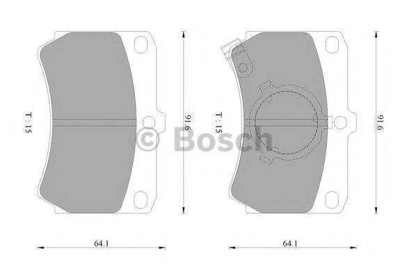 BOSCH 0986AB9006 Комплект гальмівних колодок, дискове гальмо