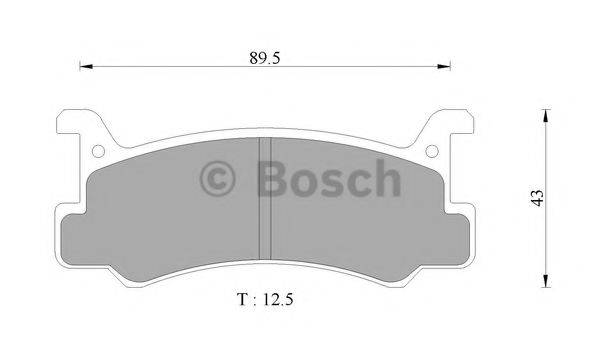 BOSCH 0986AB9007 Комплект гальмівних колодок, дискове гальмо