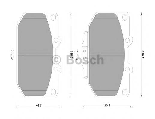 BOSCH 0986AB9039 Комплект гальмівних колодок, дискове гальмо