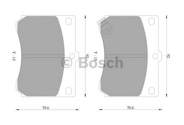 BOSCH 0986AB9040 Комплект гальмівних колодок, дискове гальмо