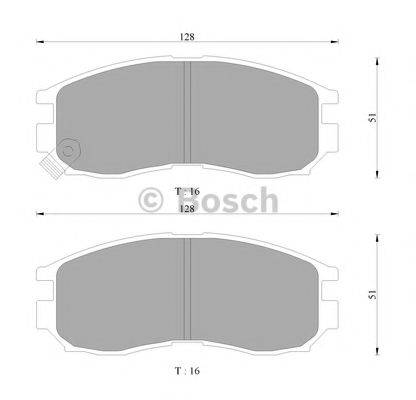 BOSCH 0986AB9058 Комплект гальмівних колодок, дискове гальмо