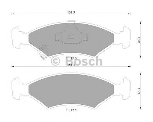 BOSCH 0986AB9098 Комплект гальмівних колодок, дискове гальмо