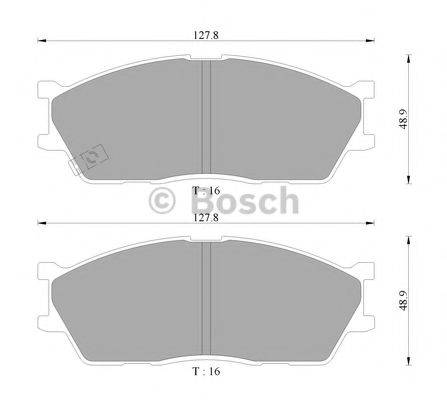 BOSCH 0986AB9105 Комплект гальмівних колодок, дискове гальмо