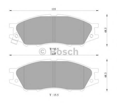 BOSCH 0986AB9138 Комплект гальмівних колодок, дискове гальмо