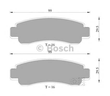 BOSCH 0986AB9192 Комплект гальмівних колодок, дискове гальмо