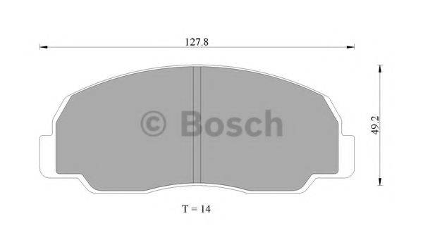 BOSCH 0986AB9206 Комплект гальмівних колодок, дискове гальмо