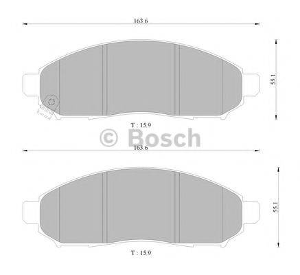 BOSCH 0986AB9300 Комплект гальмівних колодок, дискове гальмо