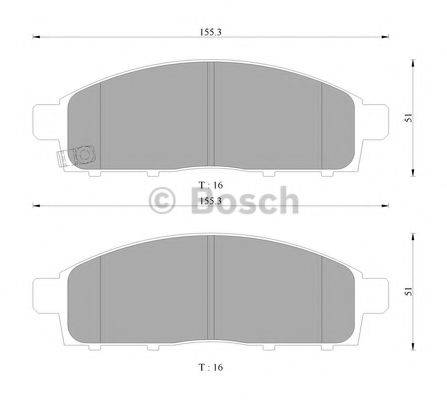 BOSCH 0986AB9346 Комплект гальмівних колодок, дискове гальмо