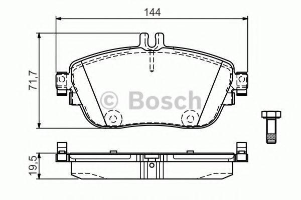 BOSCH 0986TB3170 Комплект гальмівних колодок, дискове гальмо