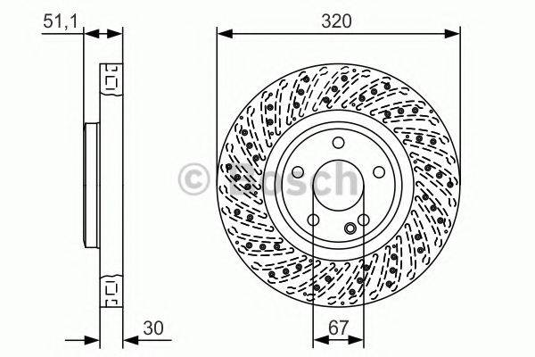 BOSCH 0986479A60 гальмівний диск