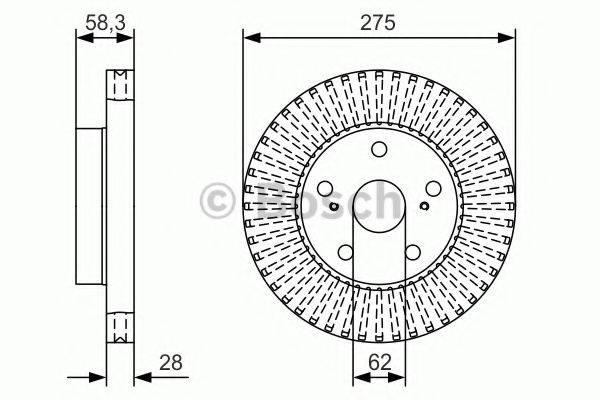 BOSCH 0986479A97 гальмівний диск