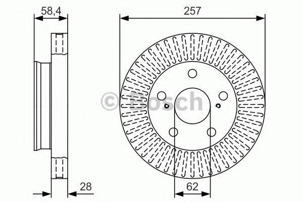 BOSCH 0986479T43 гальмівний диск