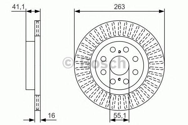 BOSCH 0986479T57 гальмівний диск