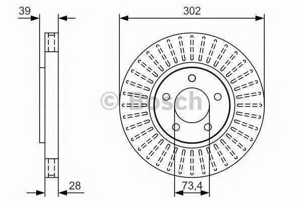 BOSCH 0986479U03 гальмівний диск