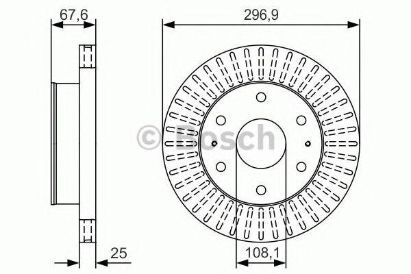 BOSCH 0986479U07 гальмівний диск