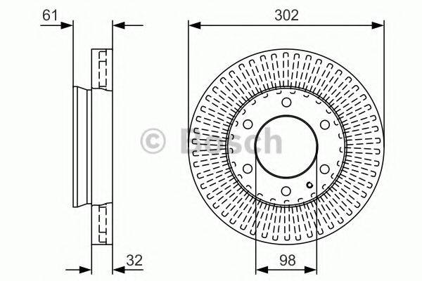 BOSCH 0986479V32 гальмівний диск