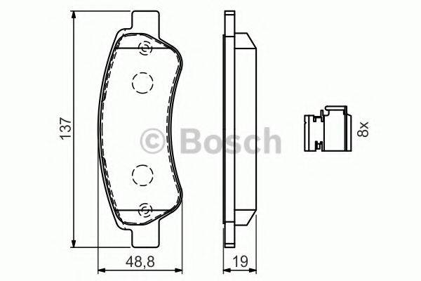 BOSCH 0986494604 Комплект гальмівних колодок, дискове гальмо