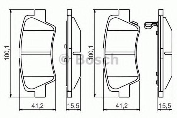 BOSCH 0986495351 Комплект гальмівних колодок, дискове гальмо